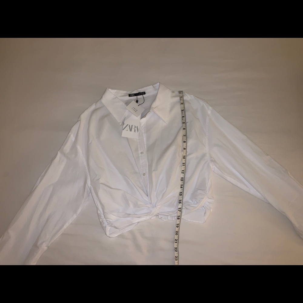 Zara Knotted Poplin Shirt